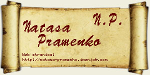 Nataša Pramenko vizit kartica